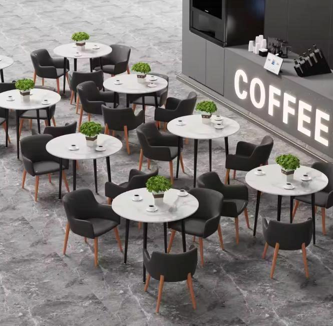 Ronde marmerlook eettafel 80 cm – voor 2 tot 4 personen, Huis en Inrichting, Tafels | Bijzettafels, Nieuw, Verzenden