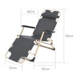 Ergonomische tuinstoel met verstelbare rugleuning en hoof..., Ophalen of Verzenden, Nieuw