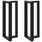 vidaXL Bartafelpoten 2 st T-vormig 40x35x(100-101) cm staal, Huis en Inrichting, Tafelonderdelen, Verzenden, Nieuw