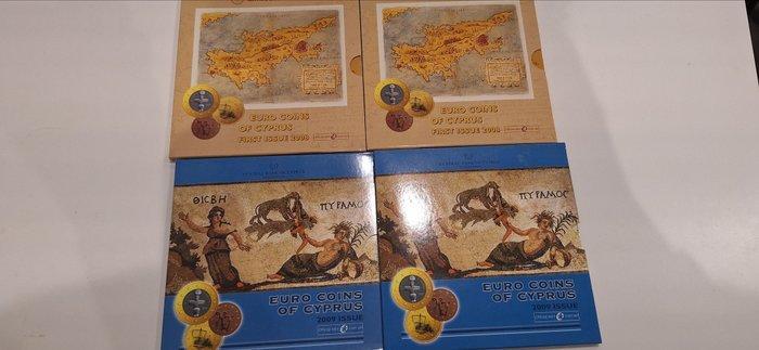 Cyprus. Year Set (BU) 2008/2009 (4 coins) (Zonder, Postzegels en Munten, Munten | Europa | Euromunten