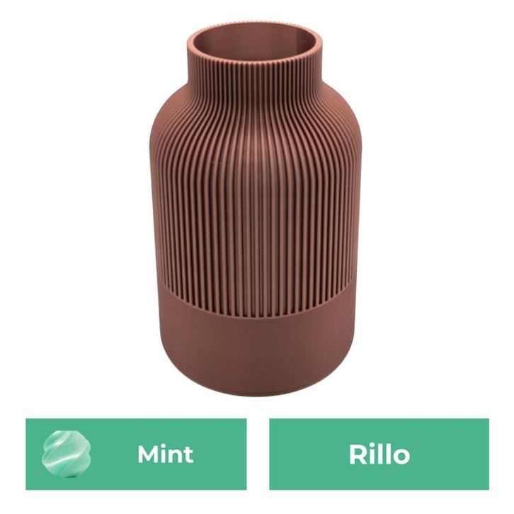 Rillo | Mint | 34CM, Huis en Inrichting, Woonaccessoires | Vazen, Nieuw, Ophalen of Verzenden