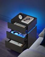 2x Nachtkastje - Bijzettafel - met LED verlichting -, Huis en Inrichting, Verzenden, Nieuw