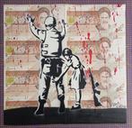 Jinks Kunst - Tribute to Banksy on 8 Iranian banknotes