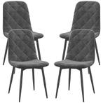 TRUUSK Set van 4 Eetkamerstoelen - Fluweelachtige Uitstralin, Huis en Inrichting, Stoelen, Verzenden, Nieuw