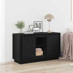 vidaXL Dressoir Zwart Eiken 102 x 35 x 60 cm Bewerkt hout, Huis en Inrichting, Kasten | Dressoirs, Verzenden, Nieuw, Overige houtsoorten
