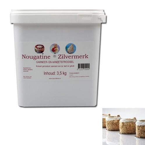 Decora Nougatine Zilvermerk (20% pinda) 3,5 kg, Hobby en Vrije tijd, Taarten en Cupcakes maken, Nieuw, Verzenden
