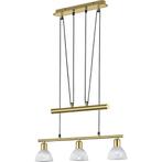 Luxueuze Witte & Gouden LED Hanglamp - 3-lichts, Warm Wit 30, Ophalen of Verzenden, Nieuw