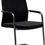 Euroseats vergaderstoel Helsinki, zwart - chroom ES DS Nieuw, Zwart, Nieuw, Ophalen of Verzenden, Eén