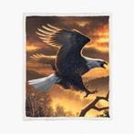 Fleecedeken - Sunset Bald Eagle - 150x200cm, Ophalen of Verzenden, Nieuw