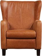 Cognac leren oorfauteuil |  cognac leer | NIEUW, Huis en Inrichting, Fauteuils, Nieuw, Ophalen of Verzenden, Landelijk, 75 tot 100 cm