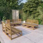 vidaXL 6-delige Loungeset massief grenenhout honingbruin, Verzenden, Nieuw, Loungeset
