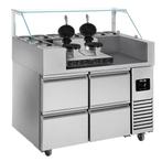 GGM Gastro | Voorbereidingstafel - 1210mm - 4 laden - voor |, Verzenden, Nieuw in verpakking