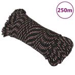 vidaXL Boot touw 5 mm 250 m polypropyleen zwart, Verzenden, Nieuw