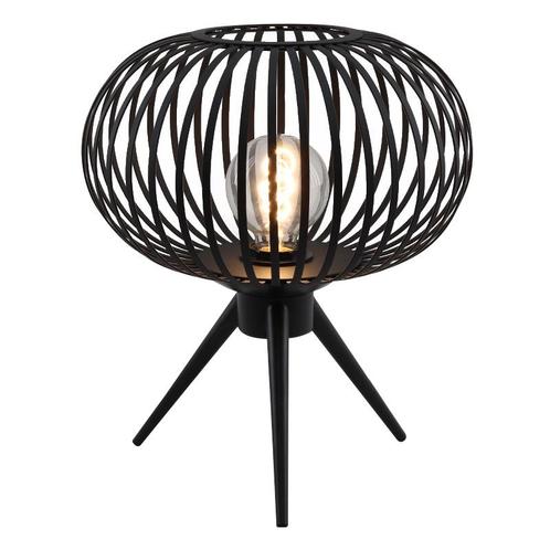 Industriële tafellamp Lieve, zwart, metaal, Huis en Inrichting, Lampen | Tafellampen, Nieuw, Metaal, Minder dan 50 cm, Ophalen of Verzenden