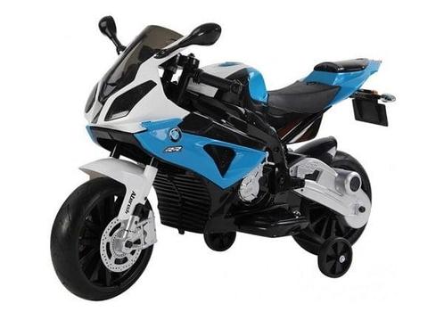BMW S1000 12v, lederen stoel, rubberen EVA banden (JT528), Kinderen en Baby's, Speelgoed | Overig, Ophalen of Verzenden