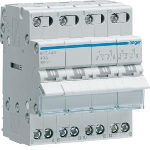 Hager modulaire inbouwschakelaar | Omschakelaar 40A, 4-polig, Doe-het-zelf en Verbouw, Elektra en Kabels, Nieuw, Ophalen of Verzenden