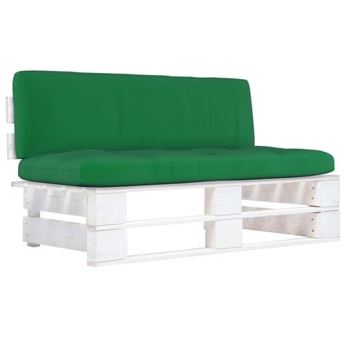 vidaXL Tuinmiddenbank pallet geïmpregneerd grenenhout wit, Tuin en Terras, Tuinsets en Loungesets, Nieuw, Verzenden