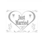 Just Married Raamvlag 1,5m, Verzenden, Nieuw
