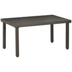 TRUUSK Tuintafel en Bijzettafel - Stalen Frame - Bruin - 91, Tuin en Terras, Tuintafels, Verzenden, Nieuw