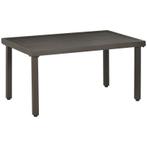 TRUUSK Tuintafel, Bijzettafel, Stalen Frame, Bruin, 91 X 51, Tuin en Terras, Verzenden, Nieuw