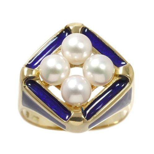 Mikimoto - Ring - 18 karaat Geel goud, Sieraden, Tassen en Uiterlijk, Ringen