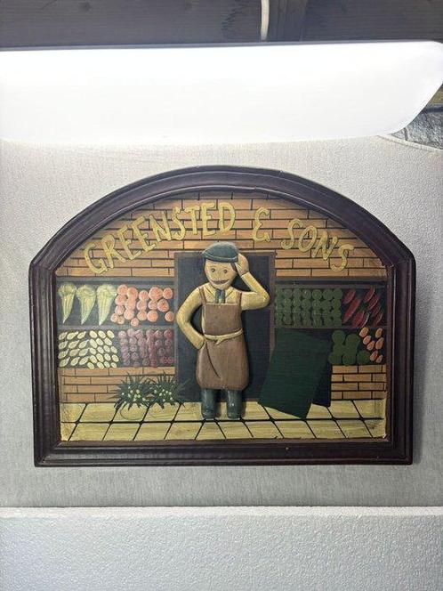Plaque - Geschilderde Greensted & Sons English Reclamebord -, Antiek en Kunst, Curiosa en Brocante
