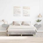 vidaXL Bedframe zonder matras 150x200 cm spaanplaat, Verzenden, Overige maten, 200 cm, Grijs