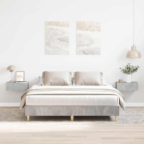 vidaXL Bedframe zonder matras 150x200 cm spaanplaat, Huis en Inrichting, Slaapkamer | Bedden, Overige maten, 200 cm, Grijs, Tweepersoons