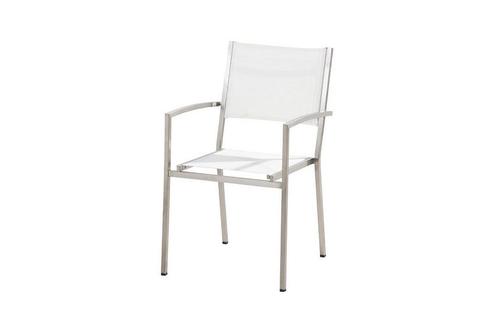 4 Seasons Outdoor Plaza stapelbare stoel white |, Tuin en Terras, Tuinsets en Loungesets, Ophalen of Verzenden
