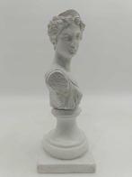 sculptuur, Busto della dea Diana - 28 cm - marmerstof, Antiek en Kunst