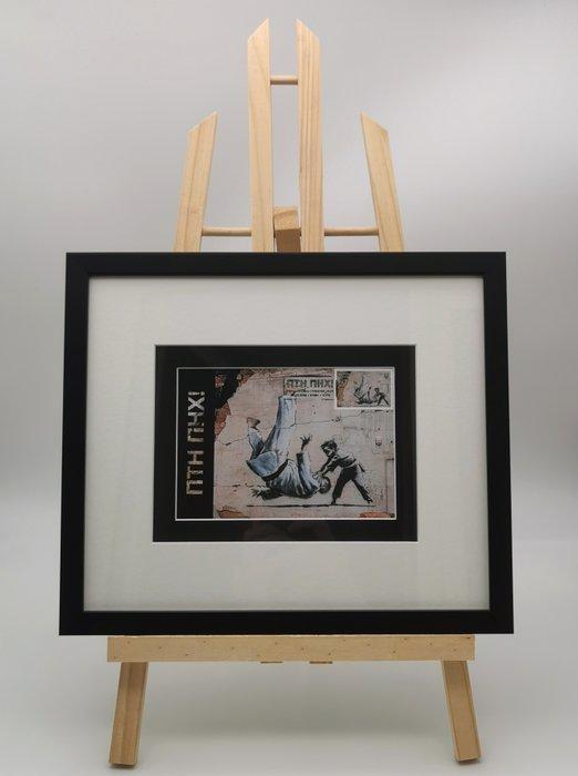 Banksy (1974) - FCK PTN Banksy framed Maximum card FDC with, Antiek en Kunst, Kunst | Designobjecten