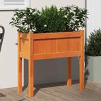 vidaXL Plantenbak met poten 70x31x70 cm grenenhout wasbruin, Tuin en Terras, Verzenden, Nieuw, 60 tot 100 cm, 60 cm of meer