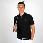 -48% Q1905  Q1905 Polo shirt stroke -  maat S, Verzenden, Nieuw, Zwart