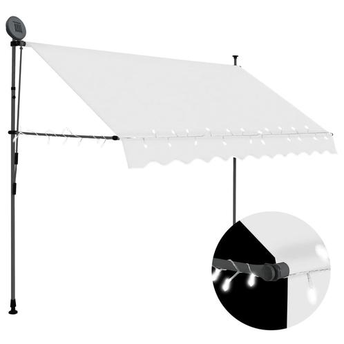 vidaXL Luifel handmatig uitschuifbaar met LED 300 cm, Tuin en Terras, Zonneschermen, Nieuw, Verzenden