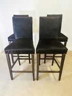 4 koeienhuid barkrukken, Met voetsteun, 60 tot 90 cm, Ophalen of Verzenden, Zo goed als nieuw