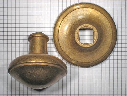 Deurknop, brons antiek, Doe-het-zelf en Verbouw, Hang- en Sluitwerk, Verzenden