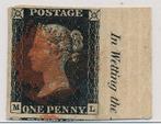 Groot-Brittannië 1840 - 1 Penny black, plaat 9, met letter, Gestempeld