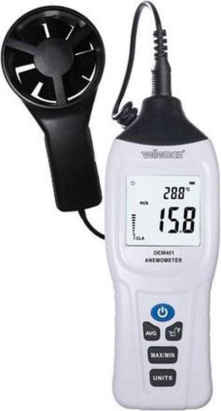 2dekans | Velleman Digitale thermometer/anemometer,, Doe-het-zelf en Verbouw, Meetapparatuur, Zo goed als nieuw, Ophalen of Verzenden