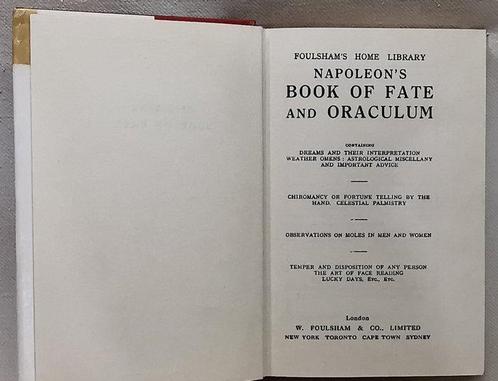 Anonymous - Napoleons Book Of Fate and Oraculum - 1958, Antiek en Kunst, Antiek | Boeken en Bijbels