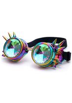 Goggles Steampunk Bril Spikes Oliekleurig Montuur Caleidosco, Kleding | Dames, Carnavalskleding en Feestkleding, Ophalen of Verzenden