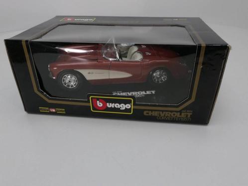 Schaal 1:18 Bburago 3024 Chevrolet corvette 1957 #3164, Hobby en Vrije tijd, Modelauto's | 1:18, Gebruikt, Bburago, Ophalen of Verzenden