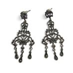 Zilver, 925 Sterling Zilver & Marcasiet - Hangoorbellen -