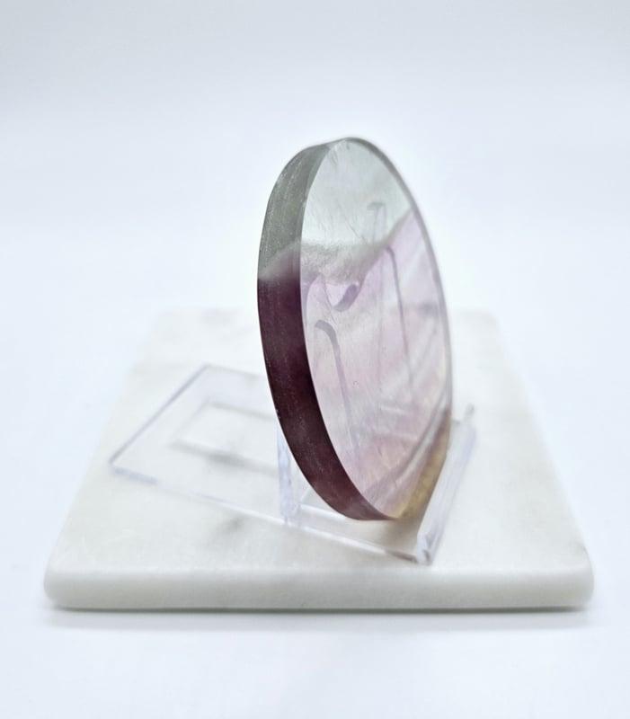 Fluoriet schijf (zie filmpje), Verzamelen, Mineralen en Fossielen, Ophalen of Verzenden