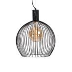 Design ronde hanglamp zwart 50 cm - Dos, Nieuw, Overige materialen, Modern, 75 cm of meer