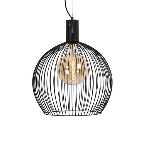 Design ronde hanglamp zwart 50 cm - Dos, Huis en Inrichting, Lampen | Hanglampen, Nieuw, Overige materialen, 75 cm of meer