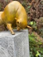 Bronzen stier modern - Tuinsculptuur -38x20x27cm - 6Kg, Tuin en Terras, Tuinbeelden, Verzenden, Nieuw, Metaal, Dierenbeeld