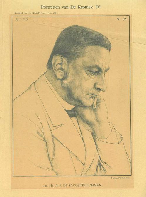 Portrait of Alexander Frederik de Savornin Lohman, Antiek en Kunst, Kunst | Etsen en Gravures