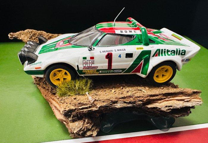 Artwork - Lancia - Lancia Stratos Hf 1977 Munari 1/43-, Hobby en Vrije tijd, Modelauto's | 1:5 tot 1:12
