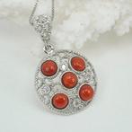Bloedkoraal - Zilver - Halsketting - CORALLO MEDITERRANEO