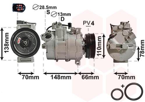 AIRCO COMPRESSOR VOOR AUDI A4 B6 2000-2004 4B0260805G, Auto-onderdelen, Airco en Verwarming, Nieuw, Ophalen of Verzenden